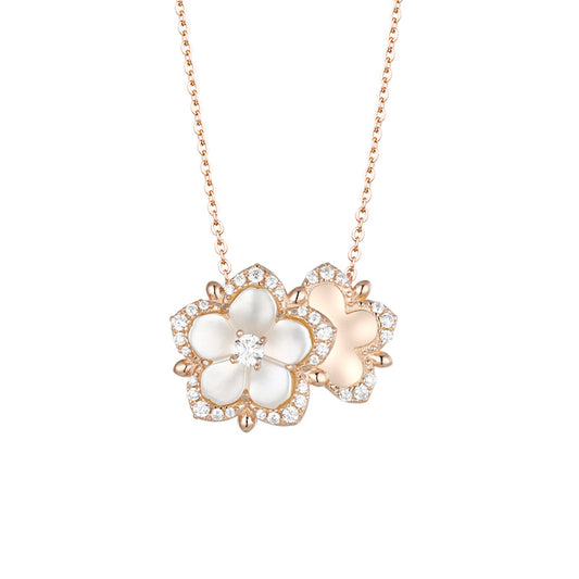 Cherry Blossom White Shell Necklace