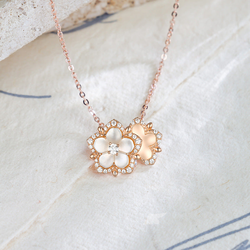 Cherry Blossom White Shell Necklace