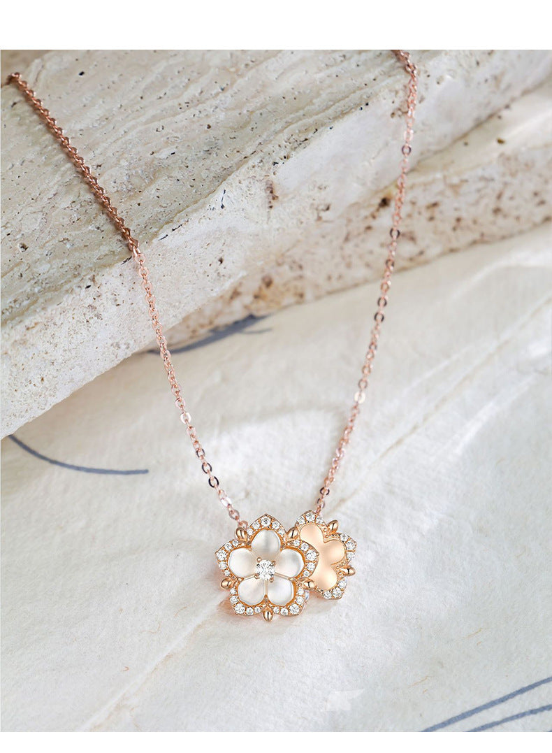 Cherry Blossom White Shell Necklace