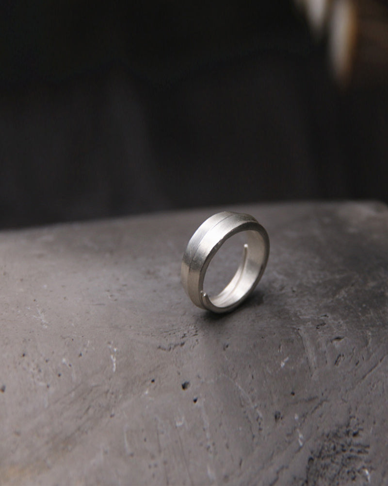 Simple handmade sterling silver open ring