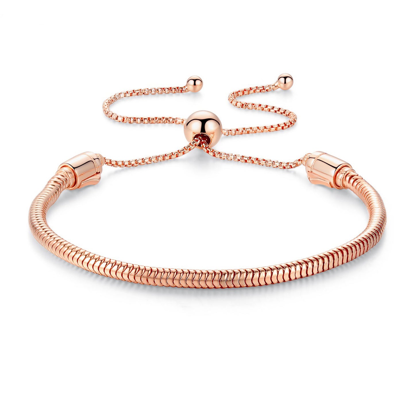 Rose Golden Snake Bone Fashion Bracelet