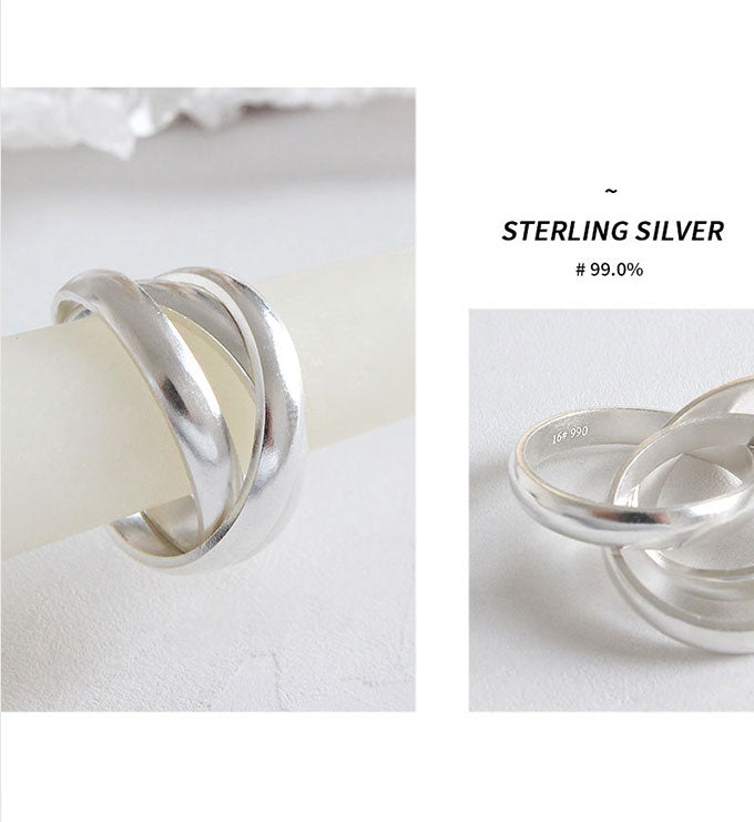 Three Rings Ring-S990 Silver