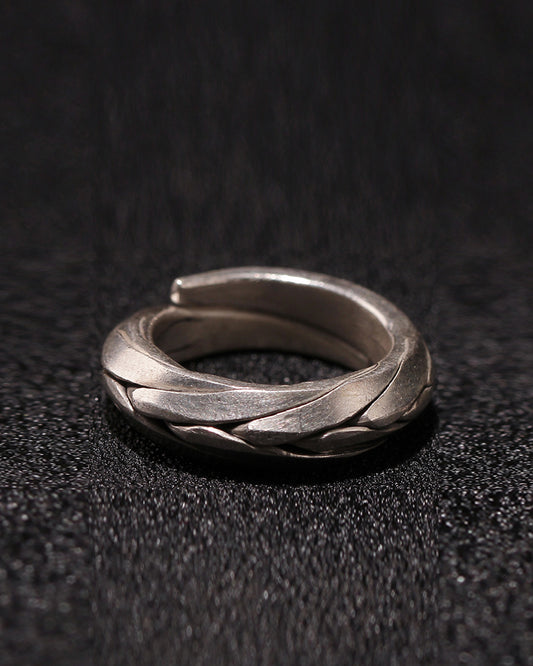 Handmade sterling silver woven ring