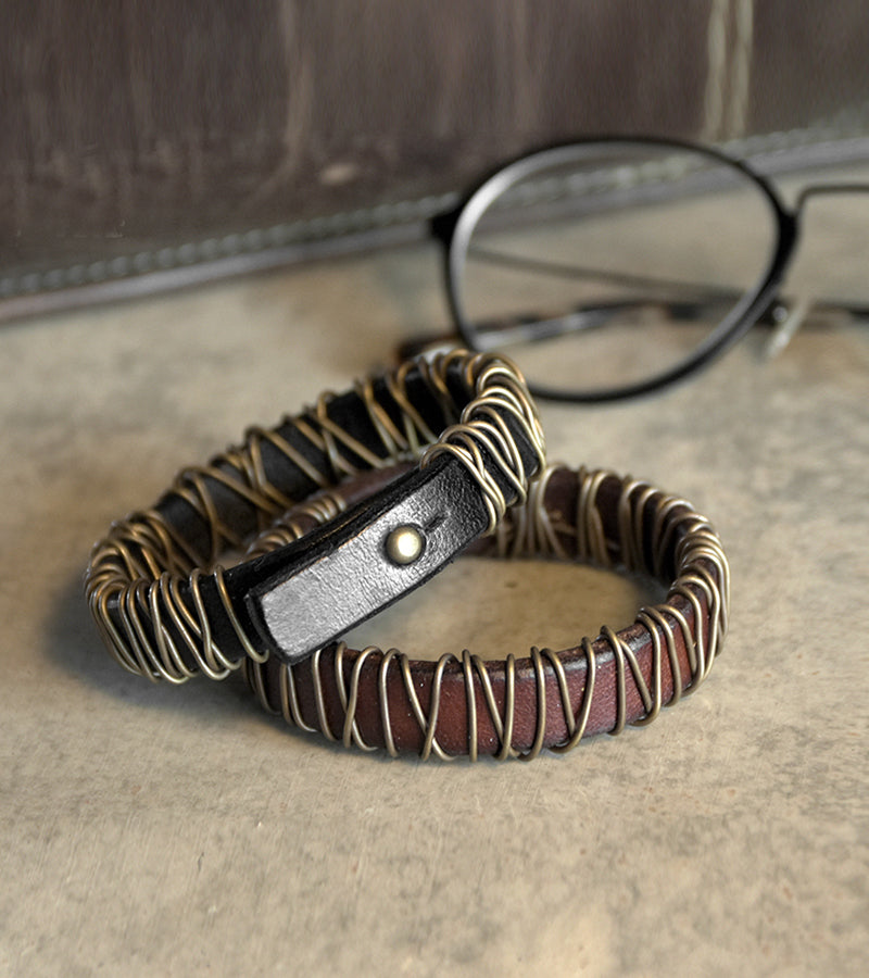 Hip-hop personalized leather bracelet