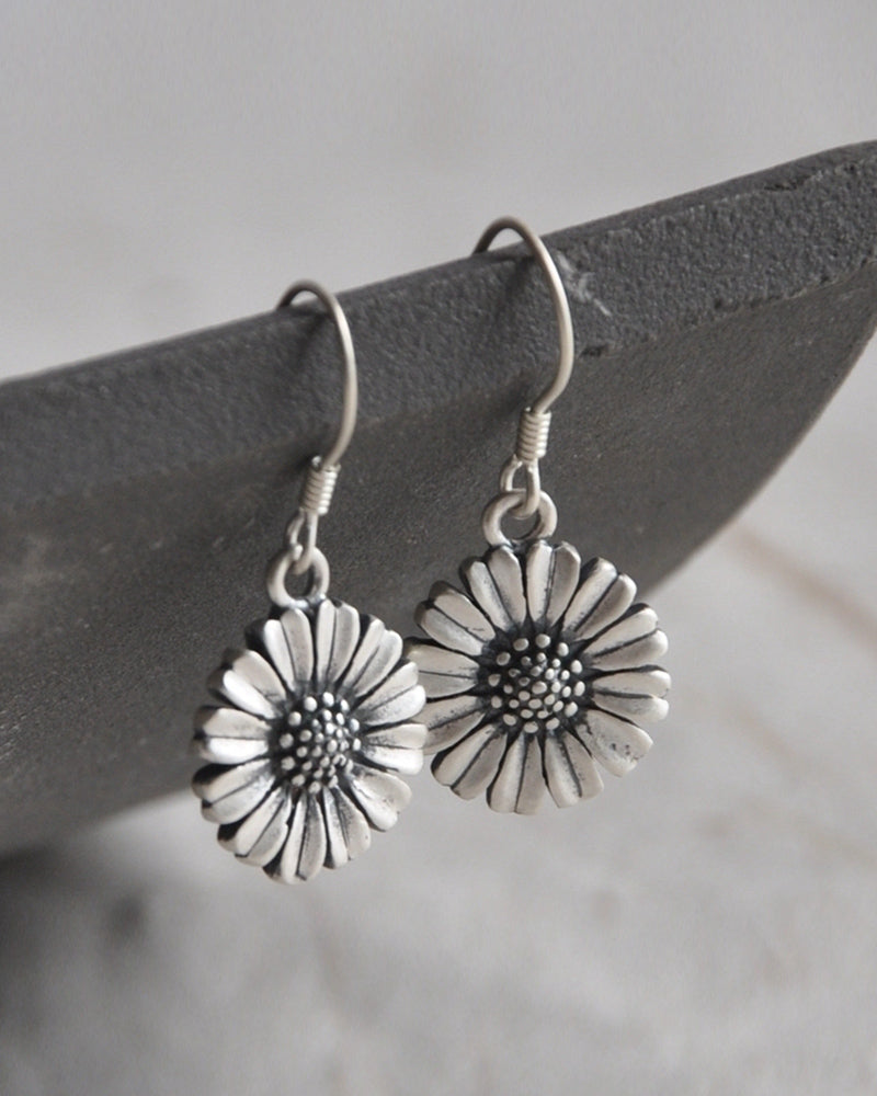 Sunflower Pendant Earrings