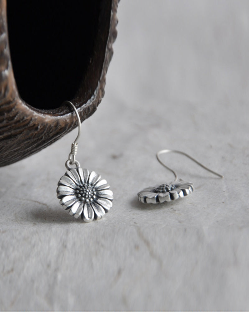 Sunflower Pendant Earrings