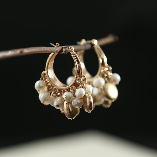 Gold Plated Pearl Earrings