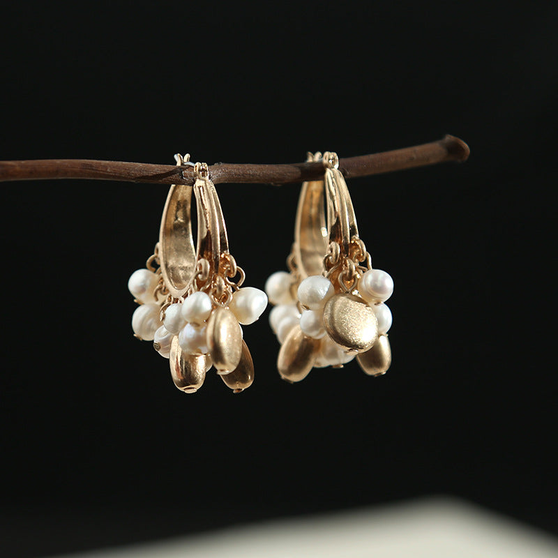 Gold Plated Pearl Earrings