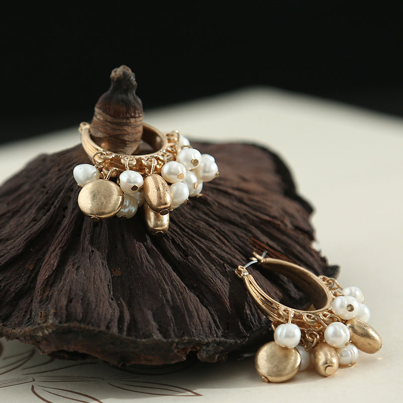 Gold Plated Pearl Earrings