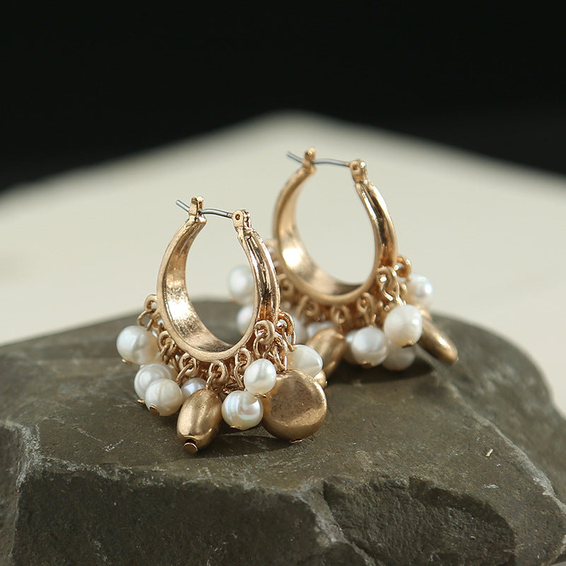 Gold Plated Pearl Earrings