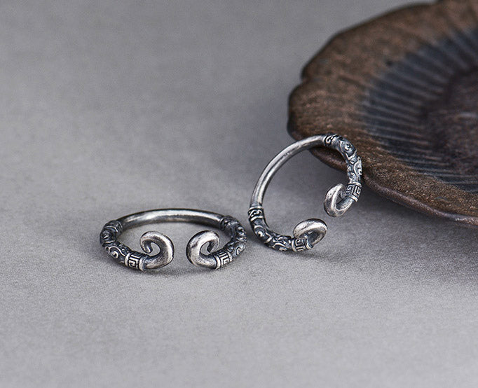 Sterling silver handmade couple ring