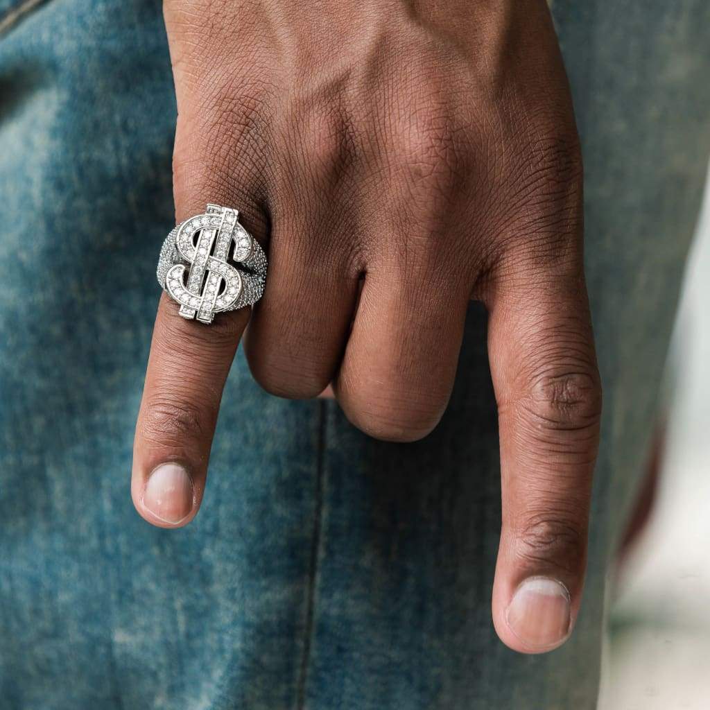 Men's ring with dollar sign