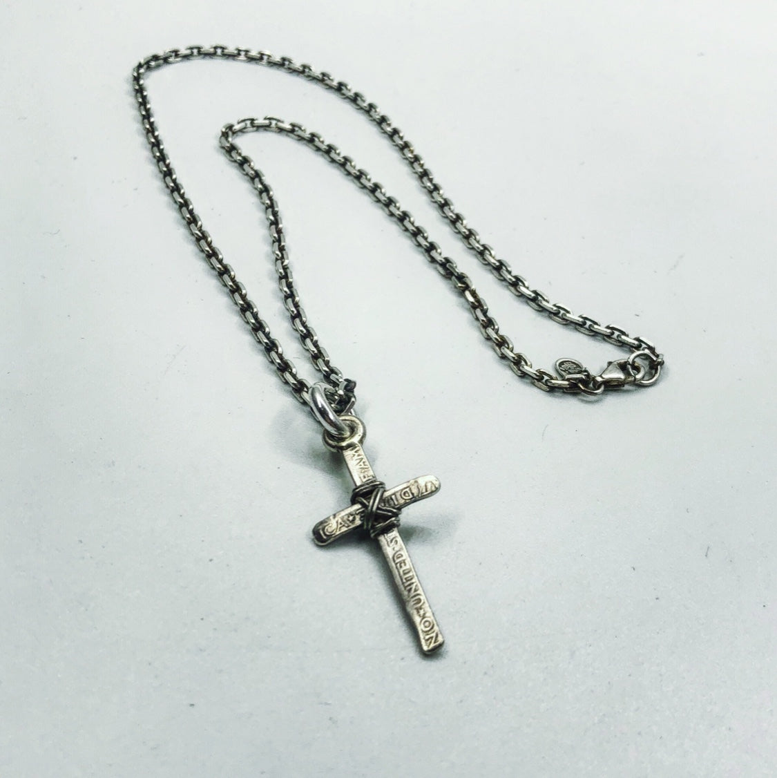 Cross Pendant and Necklace Set sterling silver handmade