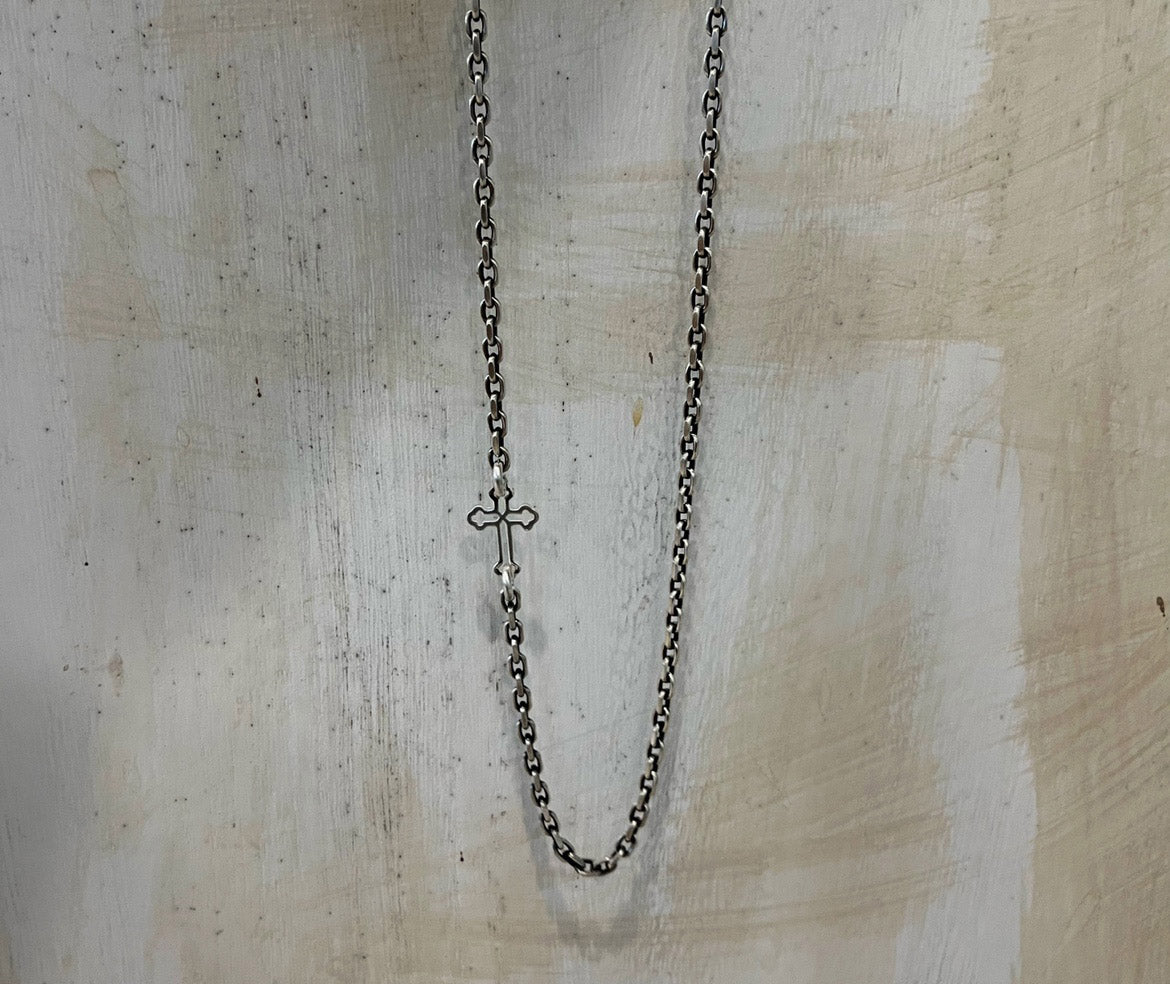 Cross sterling silver necklace handmade