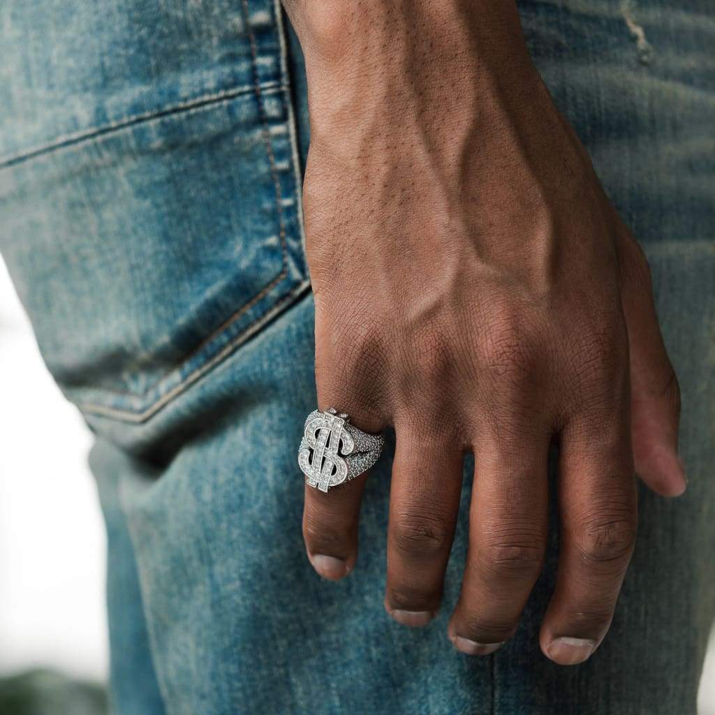 Men's ring with dollar sign