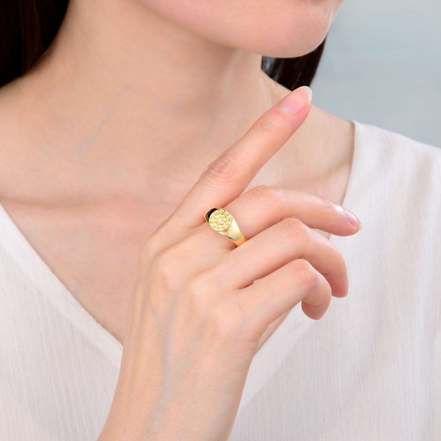 Twelve Constellations Gold Plated Ring