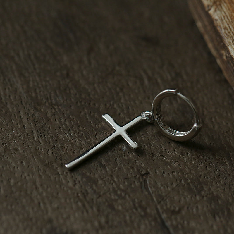 Cross pendant earrings