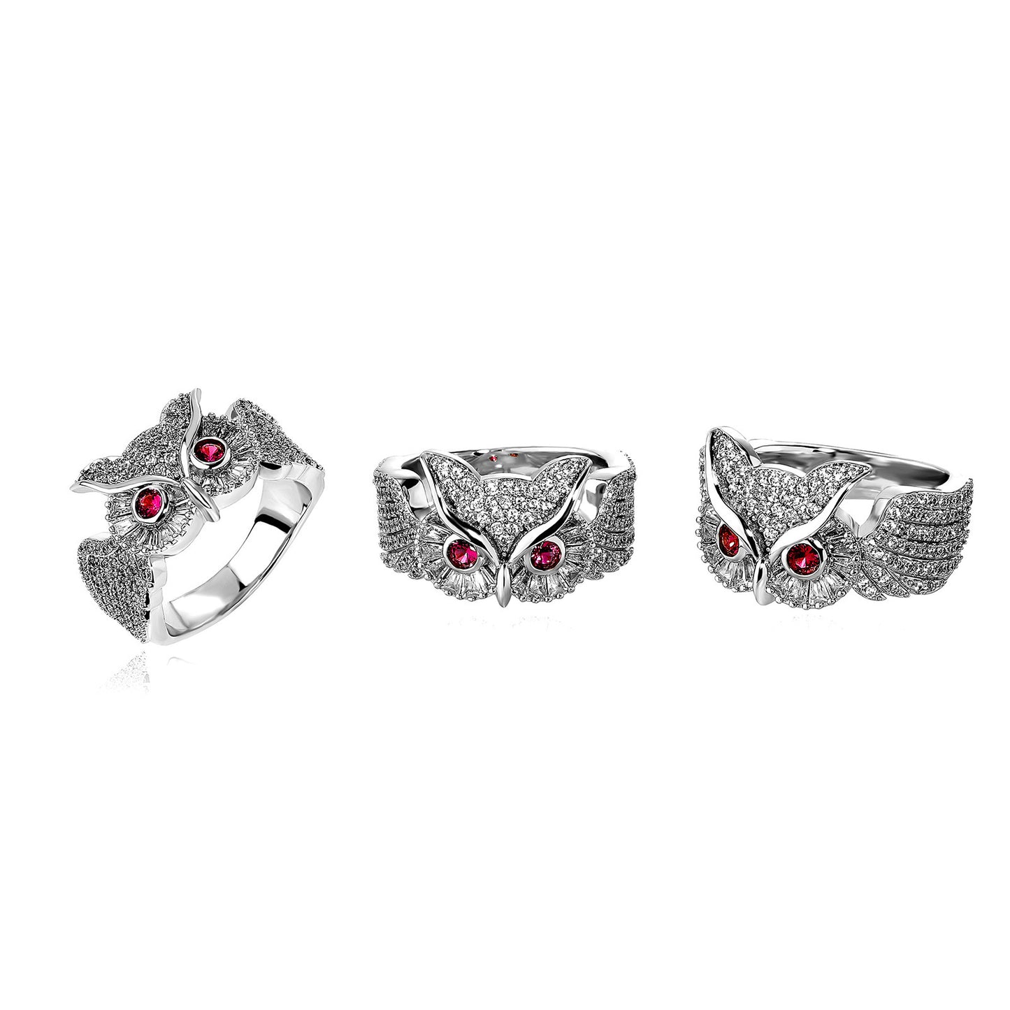 Hip-hop owl ring