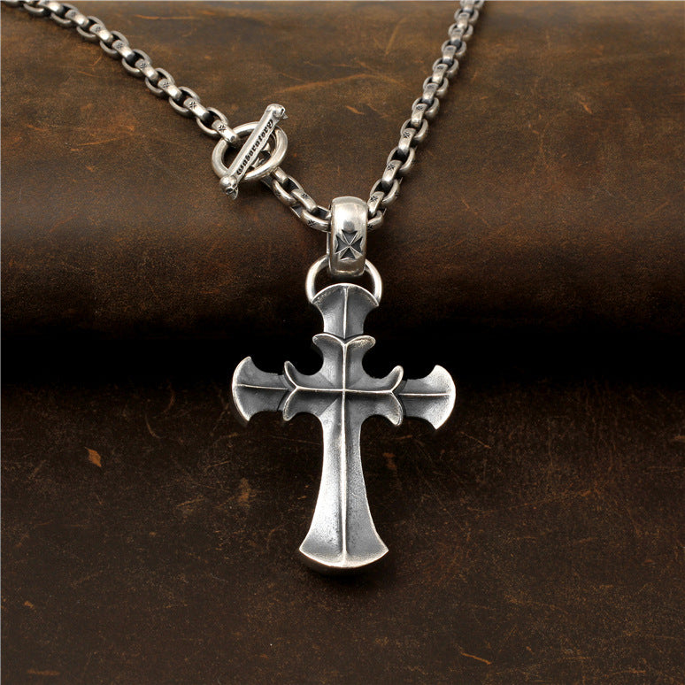 Sterling silver Cross Pendant Necklace