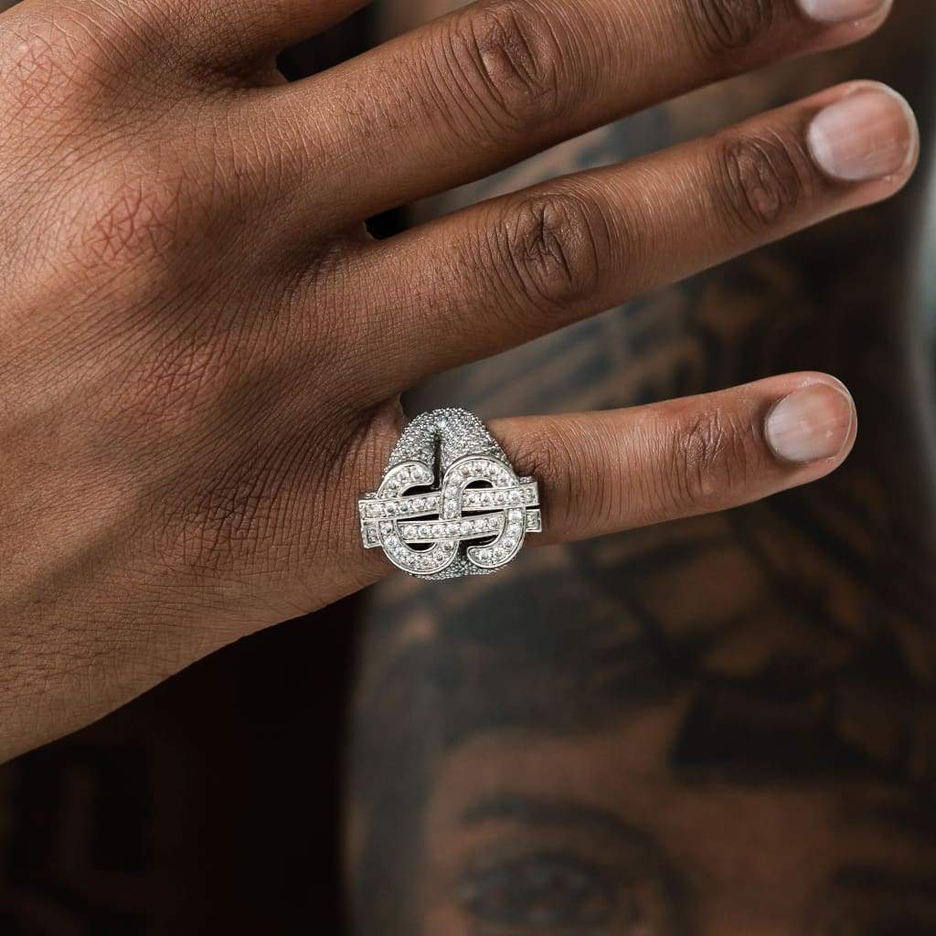 Men's ring with dollar sign