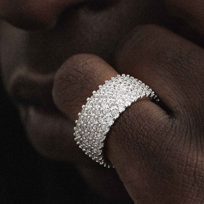 Men's full diamond Cuban ring