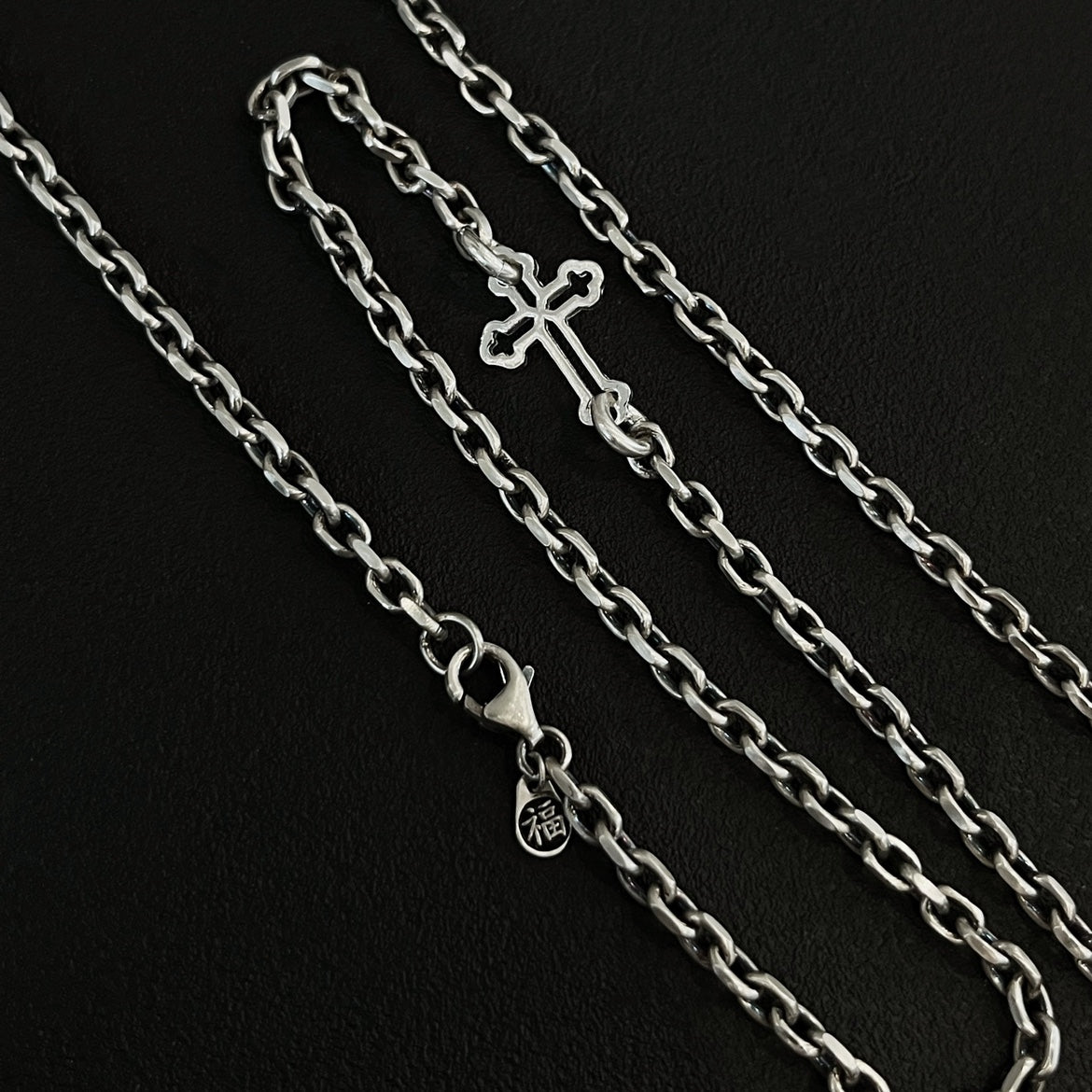 Cross sterling silver necklace handmade