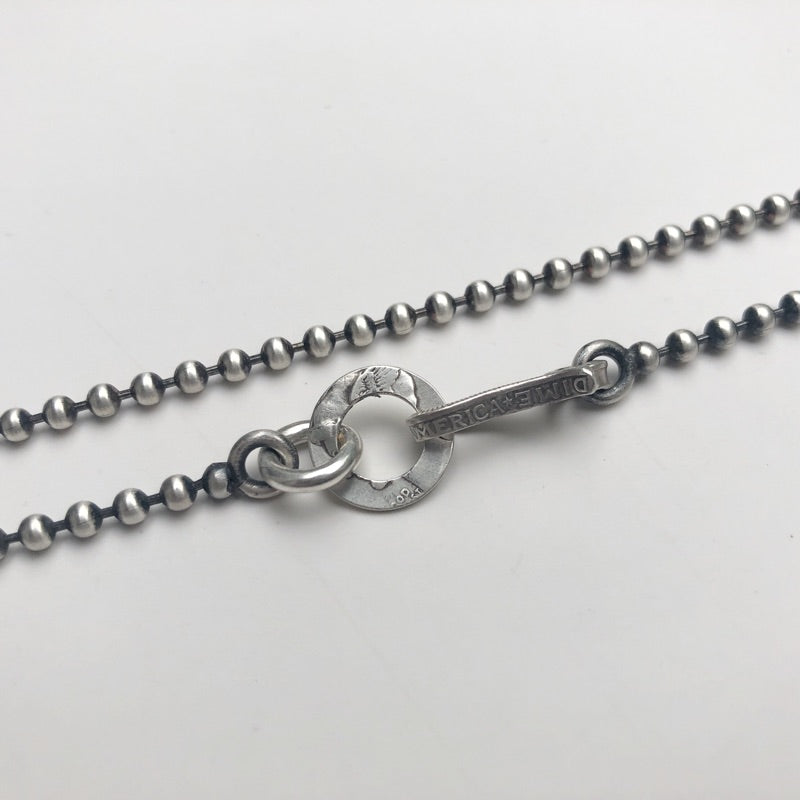 Handmade silver bead chain necklace