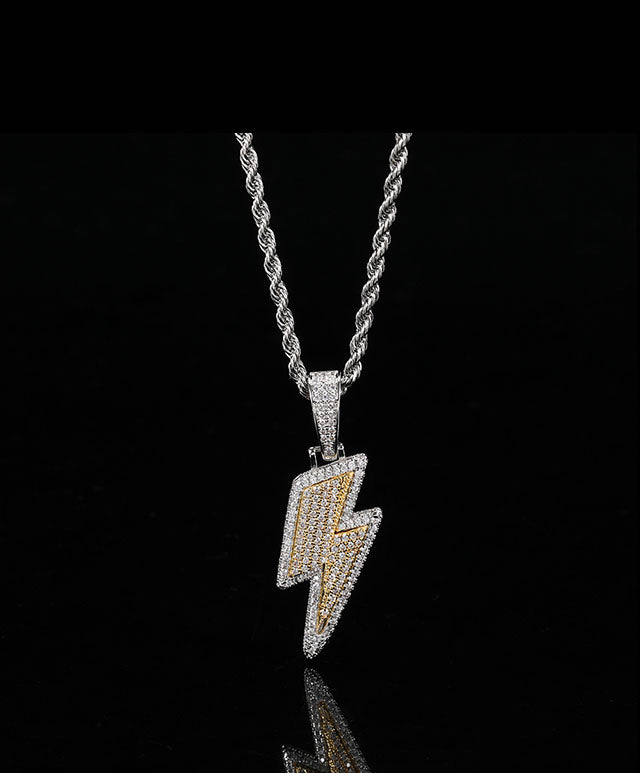 Hip-hop Lightning Pendant Necklace