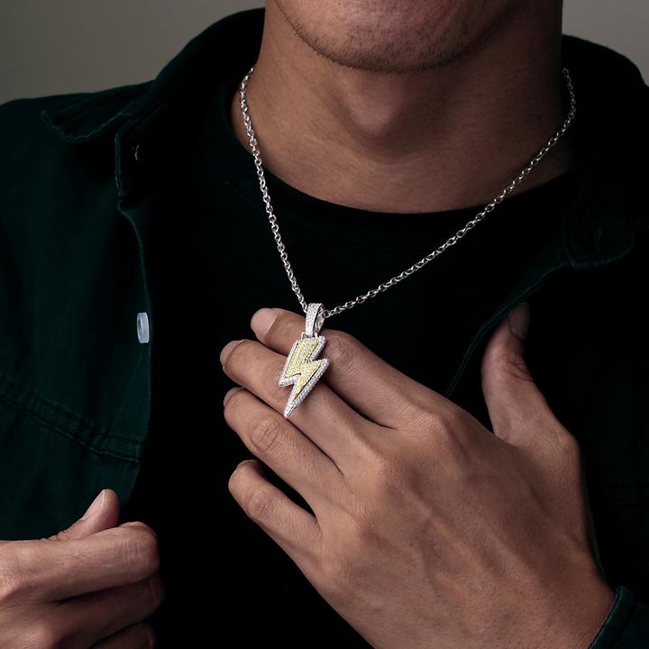 Hip-hop Lightning Pendant Necklace