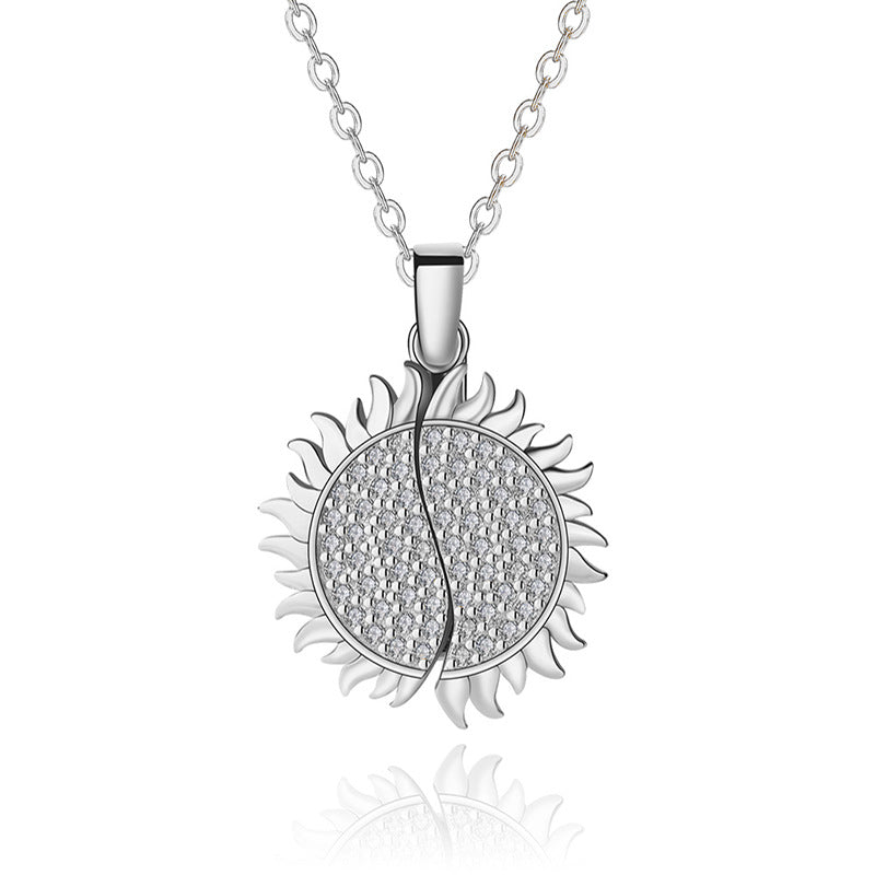 Sun God Necklace Pendant Sterling silver plated with 18K gold