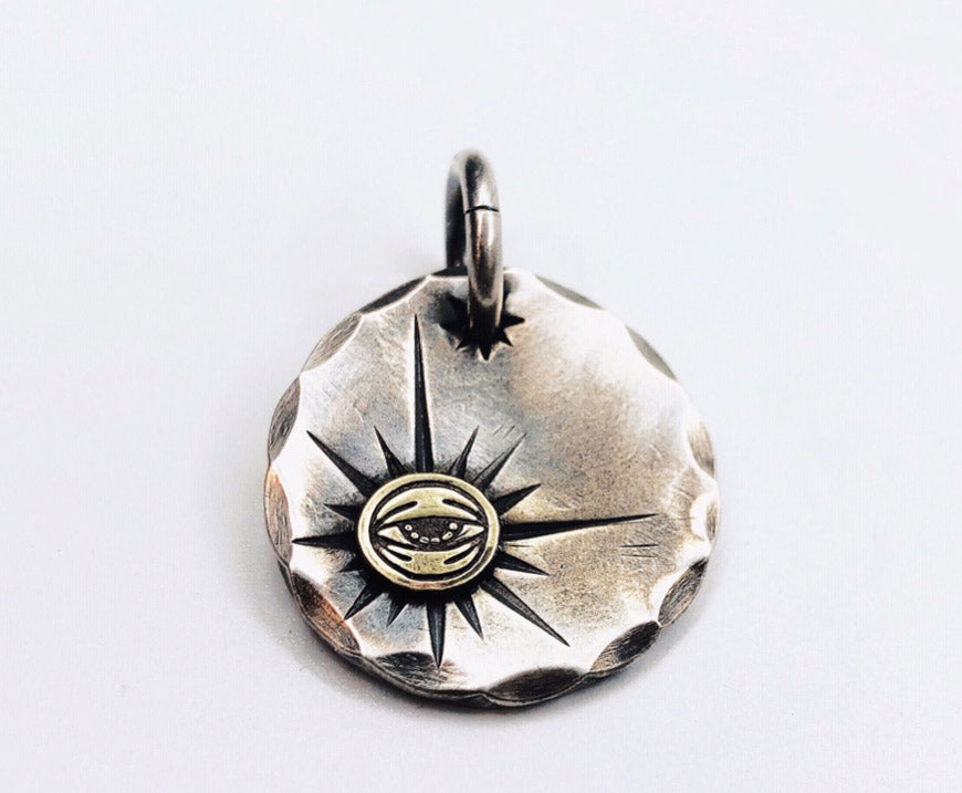 Eye sterling silver pendant handmade