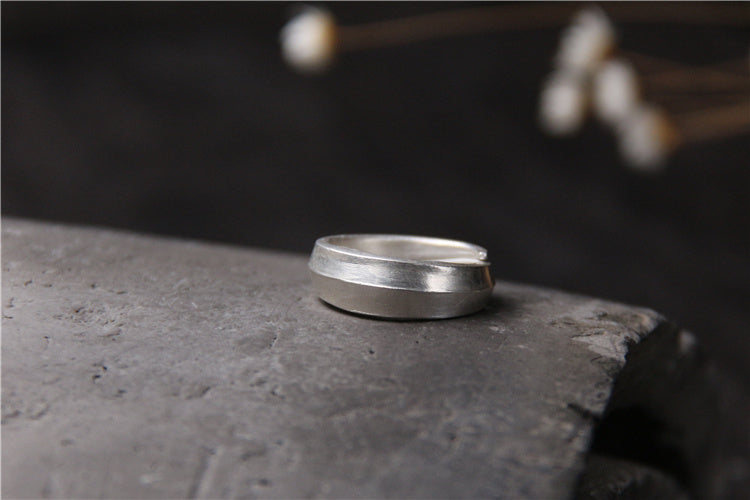 Simple handmade sterling silver open ring