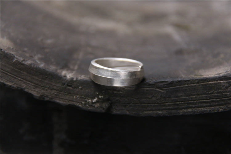 Simple handmade sterling silver open ring