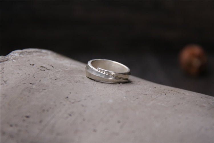 Simple handmade sterling silver open ring