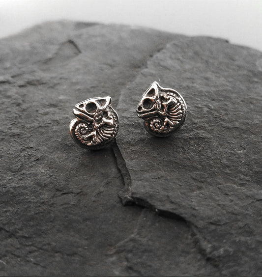 Chameleon Skeletal Earstuds