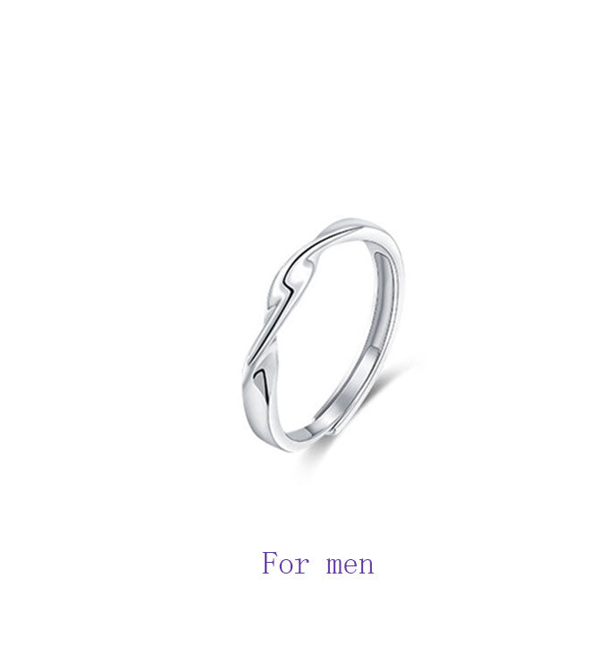 Mobius Ring Sterling Silver Couple Ring