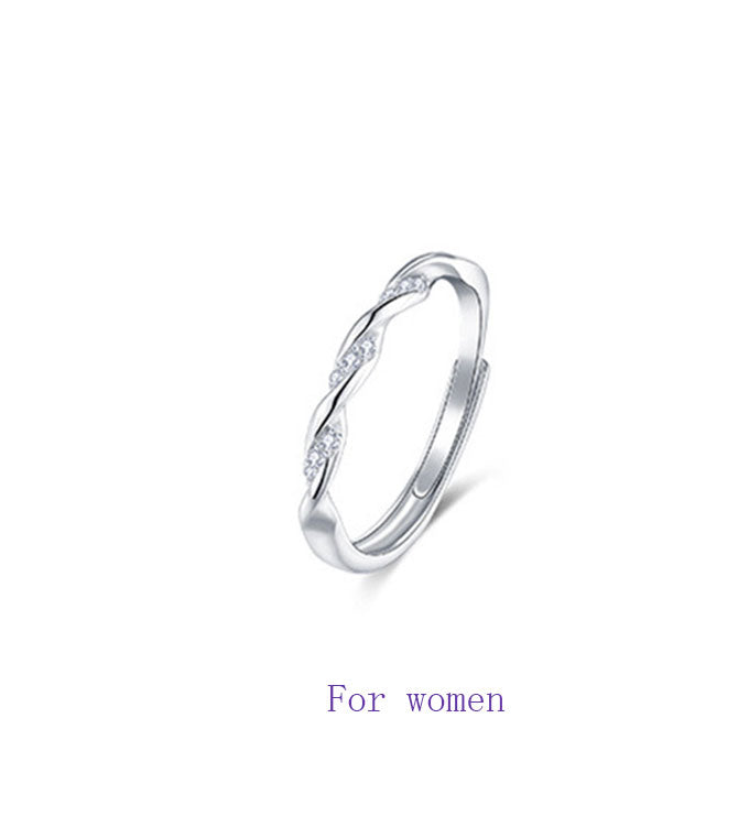 Mobius Ring Sterling Silver Couple Ring