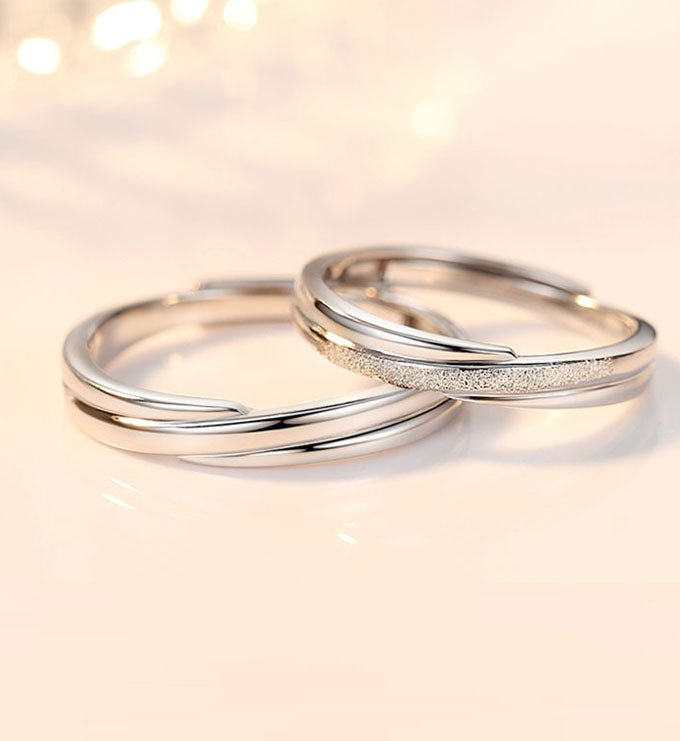 Sterling silver couple ring