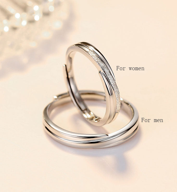 Sterling silver couple ring